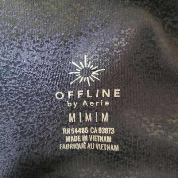 offline by aerie leggings crackle the hugger navy blue faux leather size M - Picture 5 of 6